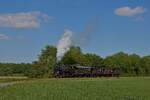 Lok 7348  Kattowitz  der Museumseisenbahn Minden bei einer Fotofahrt kurz vor Berenbusch (11.05.2024)