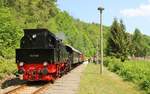 94 1538 fuhr am 12.05.18   Die letzte Waffe  von Rudolstadt nach Schwarzburg zur Eröffnung des Zeughauses auf Schloss Schwarzburg.