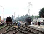 Rennsteigbahn 94 1292 + IGE Werrabahn-Eisenach 52 8075-5 am 27.08.2005 im DB Werk Erfurt.