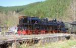 DB 94 1538 der Rennsteigbahn, mit dem  Raanzer  nach Katzhtte im Bf Sitzendorf-Unterweibach; 18.04.2010