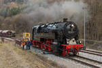 95 1027-2 der Rübelandbahn beim Tanken (also Wasser tanken:-).