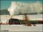 Am 3.Mrz 1996 befrderte 95 1016 einen PmG nach Eisfeld im  Bachfelder Kreisel 