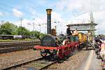 Durchfahrt vom Adler am 18.06.2016 während dem Sommerfest des DB Museum in Koblenz Lützel, als sie für die Fahrzeugparade in den Rangierbhanhof rangierte.