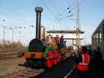 Die Saxonia am 5.4.2010 bei Fhrerstandsmitfahrten in Koblenz-Ltzel.