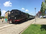 131.060 in Neustrelitz Hafen als Sonderzug nach Neustrelitz Hbf am 04.06.2016