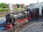 99 7240 der HSB am 28.07.24 im Bw Wernigerode.