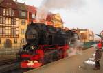 HSB 99 7245-6 nach der Ankunft mit der HSB 8929 vom Brocken, am 29.03.2013 in Nordhausen Nord.