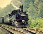 Zeitreise: 99 1561 vor Personenzug zwischen Wolkenstein und Jhstadt am 27.09.1980