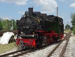 99 788 der 'Öchsle-Schmalspurbahn am 18.07.2021 bei der Einfahrt ins Bw Warthausen.