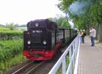 99 1782 zieht am 17.06.10 in Binz ihren Personenzug Tender vorraus. Das Bild wurde mir von einem Bekannten zur Verfgung gestellt.