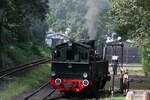 Mallet 11 sm der Brohltalbahn beim Wasserfassen in Brohl am 07.09.2024