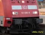 101 090-9 mit defekten Scheinwerfer. Dortmund Hbf. 13.10.2007.