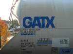 GATX Logo an einen Silowagen am 05.11.15 in Bad Vilbel Bhf
