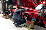 07.09.2013, Die Lokomotive 52 8131-6 des Historischen Lokschuppens Wittenberge war Gast der Meininger Dampfloktage.