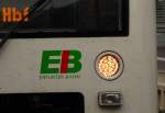 Der LED Scheinwerfer und das Logo der Erfurter Bahn am VT 001 in Erfurt Hbf; 20.06.2012