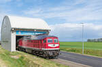 232 173 bei der Getreide-Entladung am Hafen von Vierow 12.05.2020