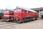 DB Museum 120 198-7 und EBS V200 507 am 28.05.2022 beim Eisenbahnfest des Thringer Eisenbahnvereins im ehem.