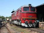 20.Heizhausfest vom 19.-22.08.2010 im Eisenbahnmuseum Chemnitz Hilbersdorf.Optisch top aber leider nicht betriebsfhig prsentiert sich 120 269 den zahlreichen Besuchern.21.08.10.