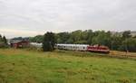 204 311-5 MTEG (202 311-7)fuhr am 24.09.17 dem Anti-Drogenzug REVOLUTION TRAIN von Schleiz über Plauen/V.