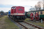 Diesellok 112 708 der MTEG und Diesellok 363 029 der Press in Putbus. - 25.02.2019