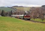 112 331-4 (OSEF) fuhr am 14.12.19 einen Sonderzug von Schwarzenberg nach Schlettau.