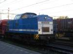 Lok V100-SP-005 (ex DR 112 744-0, ex-DB 202 744-9)'Truus' der Gleisbaufirma 'SPITZKE SPOORBOUW BV Niederlande' am 25/10/08 im bahnhof Amersfoort (Niederlande).
