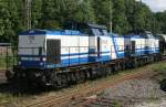 D&D 1702,1701 mit Getreidezug am 27.7.10 in Ratingen Lintorf