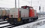 202 960 der Hrseltalbahn rangierte am 29.03.13 in Bitterfeld.