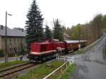 Am 28.04.13 fuhr die 112 565 der PRESS auf der Erzgebirgischen Aussichtsbahn. Hier zusehen in Annaberg-Buchholz.