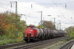 Als 203 442 damals noch für Chemion fuhr, wurde dieses Foto am 14. November 2013 in Krefeld-Uerdingen aufgenommen.