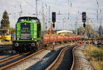 HVLE/BUG 203 105-2 stand am Nachmittag des 22.10.2020 im Rostocker Hbf.