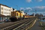 Leonhard Weiss 203 231-6 mit Schüttgutwagen in Rüdesheim am Rhein am 09.01.21