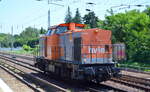 hvle mit der  V160.8  (NVR:  92 80 1203 616-8 D-HVLE ) am 18.06.21 Berlin Hirschgarten.