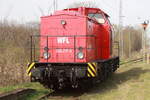 13. April 2022, Wedler Franz Logistik GmbH & Co. KG, im Bahnhof Zossen hier 203 217-5 (NVR-Nummer: 92 80 1203 217-5 D-WFL). Nachtrag Standort Gleis 1.