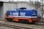 Raildox 203 116-9 am 16.02.2024 in Dessau Hbf. Vom Bahnsteig aus fotografiert.