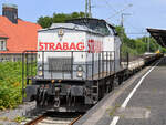 Die STRABAG-Diesellokomotive 203 841-2 wurde Ende Juni 2024 in Wanne-Eickel im Baudienst eingesetzt.