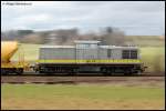 203 507-9 zieht am 02.02.08 ihr  Josera-Zgle  von Blaubeuren-Merkle nach Miltenberg, aufgenommen bei Aalen-Hofen.