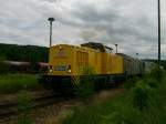 203 303-3 mit einem  Sprengzug  am 05.06.2009 in Wnschendorf(Elster)