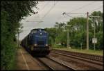 V 1701(ex.DB BR 203) der Mittelweserbahn fuhr am 20.06.2010 mit einem Getreide-bedarfszug gen Landshut.