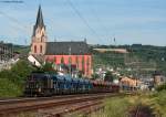 203 152-4 von rt&l mit einem Schotterzug gen Sden in Oberwesel 20.7.10