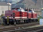 Die 203 006-3 und 212 325-5 der EfW standen heute im Hagener Hauptbahnhof. 31.10.2010.