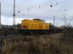 SGL V180 05 (ex 201 619-4) in Nordhausen bei Gleisarbeiten am 18.12.2012