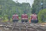 211 051, 203 006 und 212 052 der EfW stehen am 28.6.13 in Friedberg/Hessen.