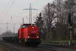 EBM 203 111 am 14.3.14 mit vier Wagen in Ratingen-Lintorf.