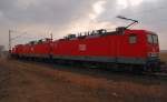 Als Lokzug kommen hier die MEG-Lokomotiven Nr.602 Nr.601 Nr.105 auf der KBS 495 bei Allerheiligen am Samstag den 25.2.2012 vorbei gefahren in Richtung Neuss.