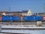 204 022-2 und 204 016-0 der PRESS standen am 15.02.13 in Hof Hbf.