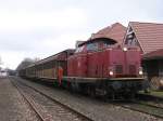 V100 “Emsland” der Emslndische Eisenbahn GmbH (ehemalige 211 308-2) whrend rangierarbieten in Sedelsberg am 19-3-2010.