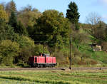 212 309 LZ in Richtung Plochingen bei Reichenbach an der Fils am 22.10.2017.