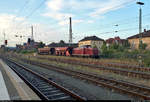 Abgestellt mit zwei Schüttgutwagen, konnte 212 093-9 (V 100 2093 | DB V 100.20) im Bahnhof Bamberg entdeckt werden.