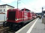 Rennsteigbahn 213 334 + EGP 109 030-7 mit dem DPE 68901  Störtebeker-Express  von Bergen auf Rügen nach Ilmenau, am 26.07.2015 in Erfurt Hbf.